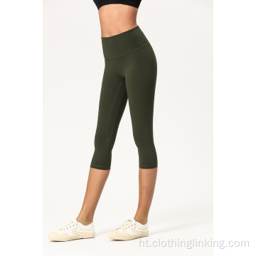 3/4 Long pantalon yoga ren